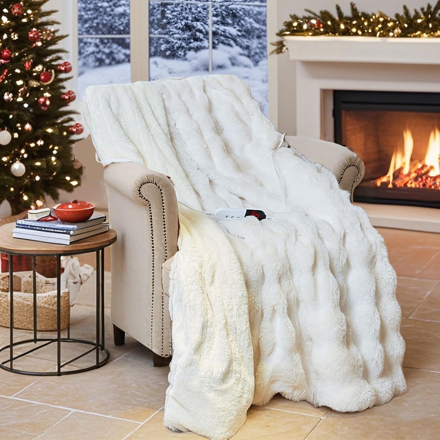 Heated Blanket Throw with 6 Fast Heating Levels for Comfort