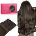 Clip In Hair Extensions Real Human Hair 18in 7pcs 120g - Natural