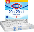 Clorox 20x20x1 Air Filter MERV 13 Pleated Pack of 4 - Long Lasting