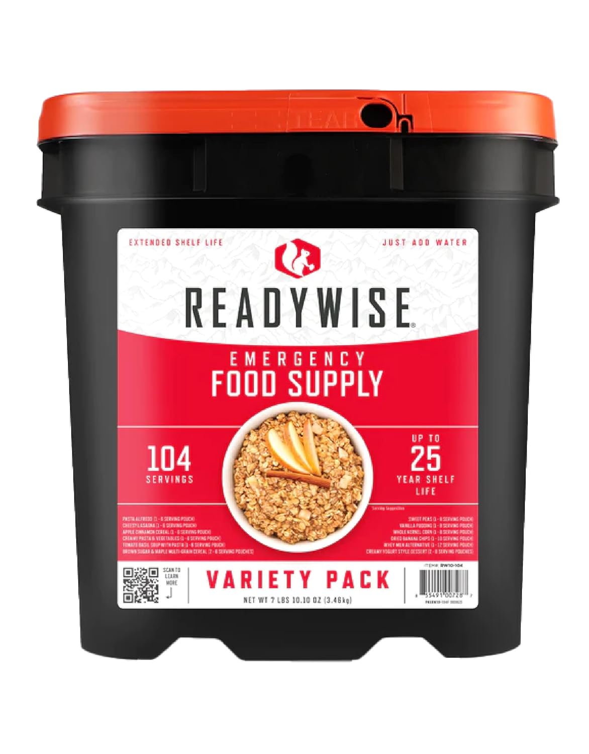 ReadyWise Emergency Food Supply - 104 Servings for Survival