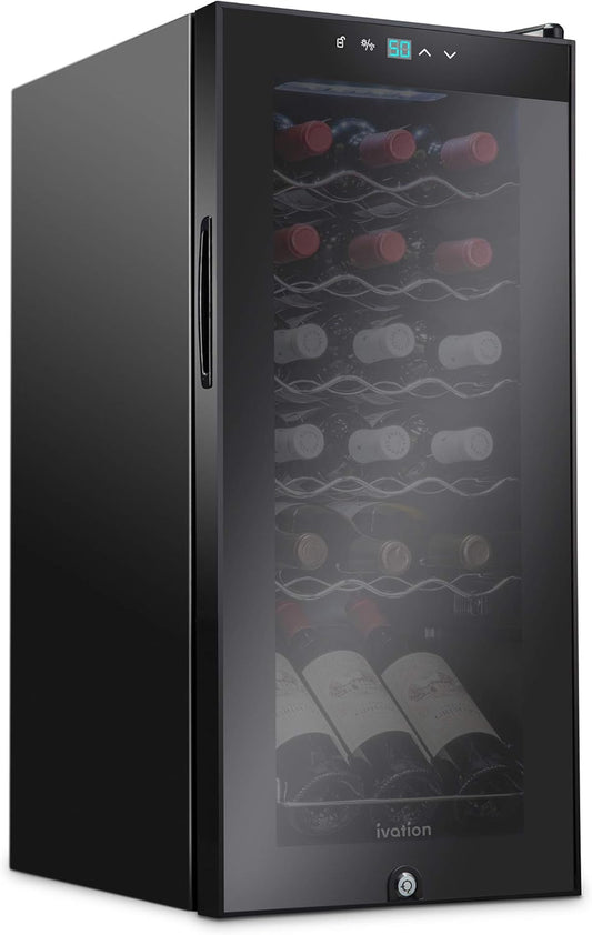 Ivation 18 Bottle Compressor Wine Cooler with Digital Control