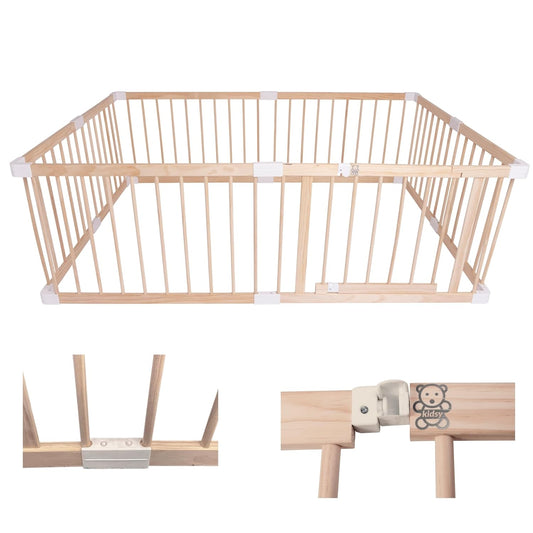 KIDSY Portable Baby Playpen - Easy Setup, Ultimate Safety