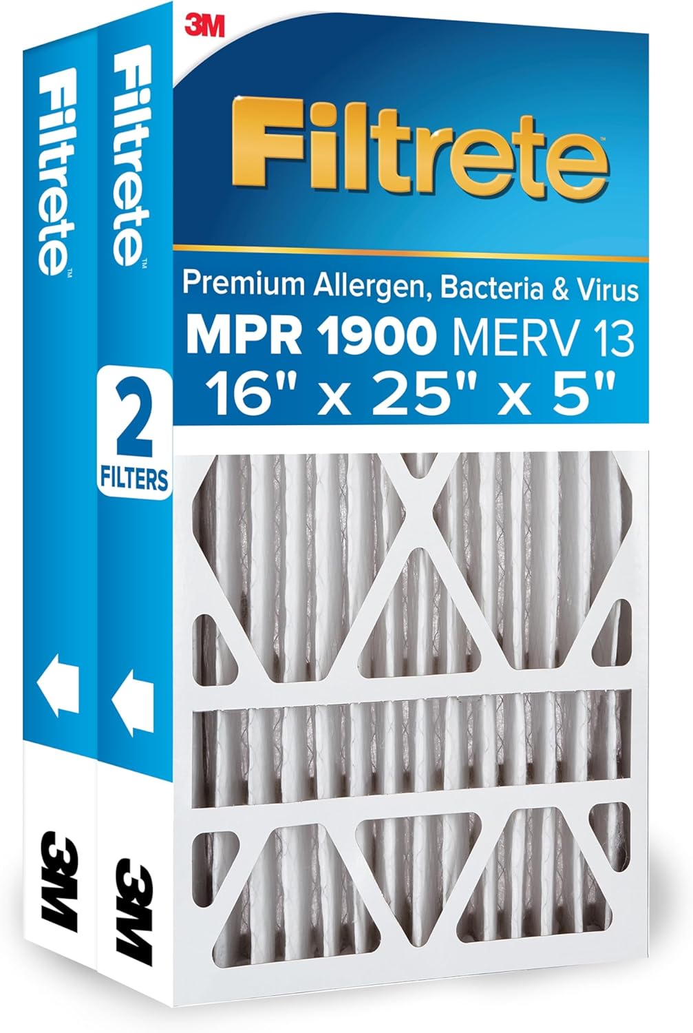 Filtrete 16x25x5 AC Furnace Air Filter for Cleaner Air