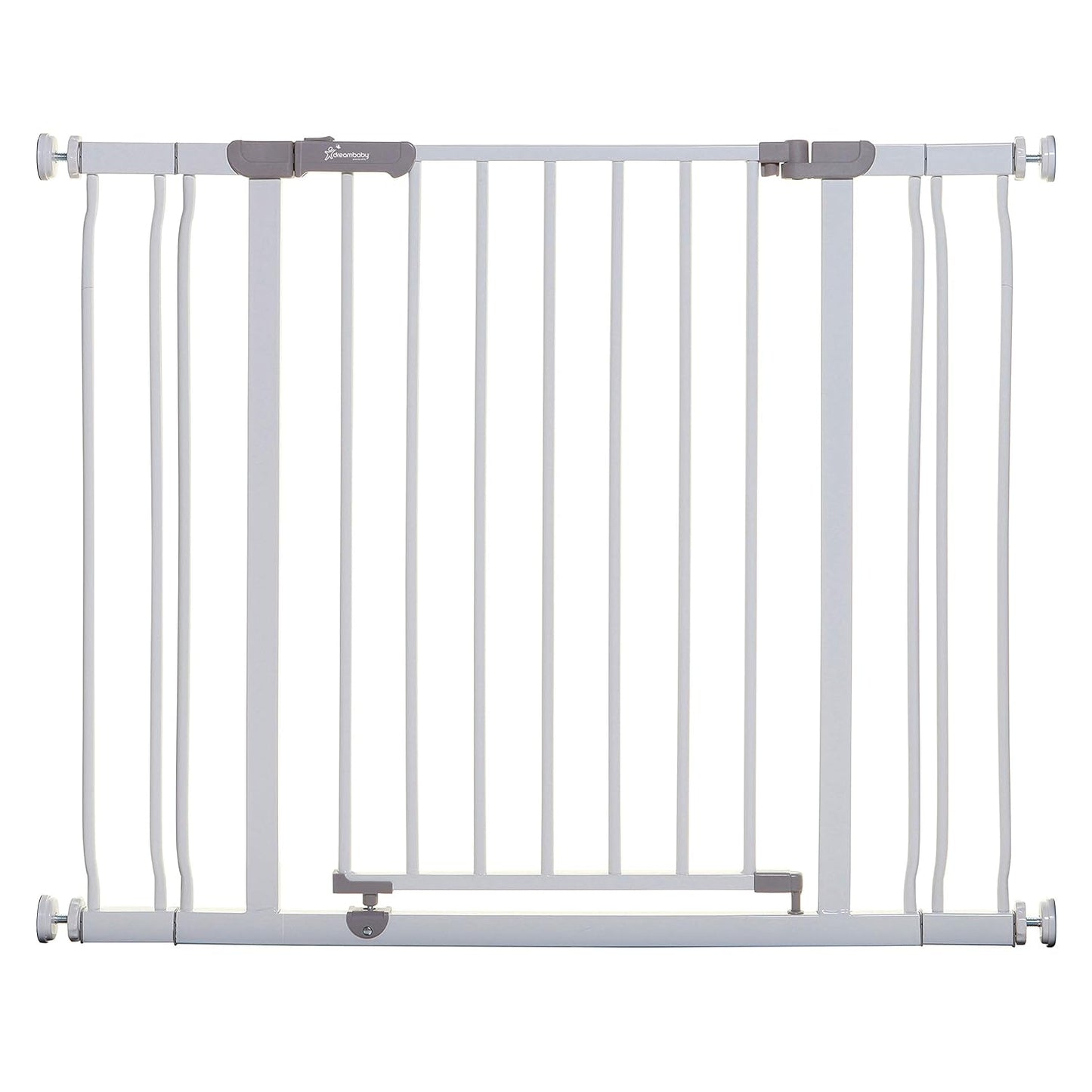 Sturdy Walk-Through Baby Gate - Easy Install - Wide Adjustable - White