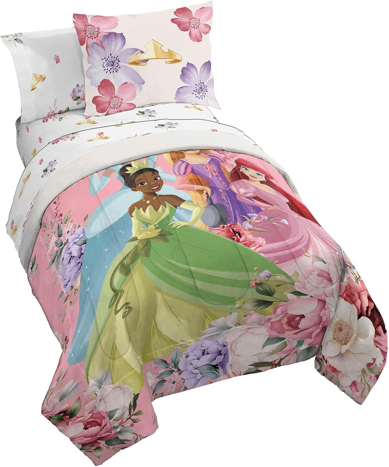 Disney Princess Full Size Comforter Set - 7 Piece Bedding Set