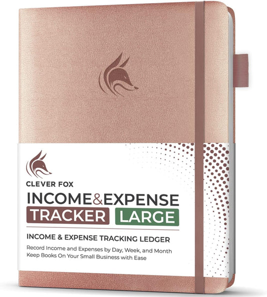 Clever Fox Large Income & Expense Tracker for Small Business