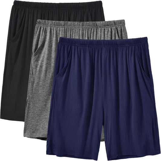 JINSHI Mens Pajama Shorts for Comfortable Lounge and Sleep