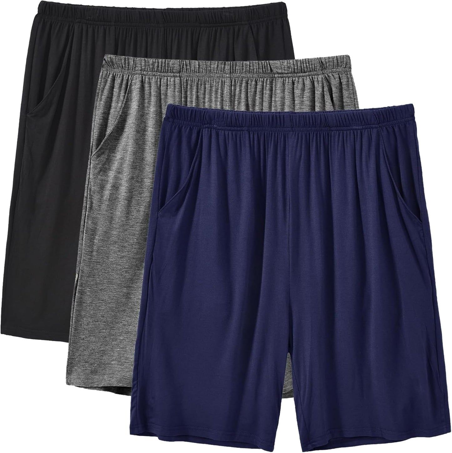 JINSHI Mens Pajama Shorts for Comfortable Lounge and Sleep