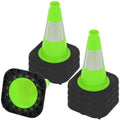 High-Visibility 12in Green Traffic Safety Cones for All Uses