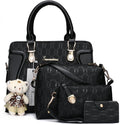 Women's Fashion Handbags Tote Shoulder Top Handle Satchel Set 4pcs