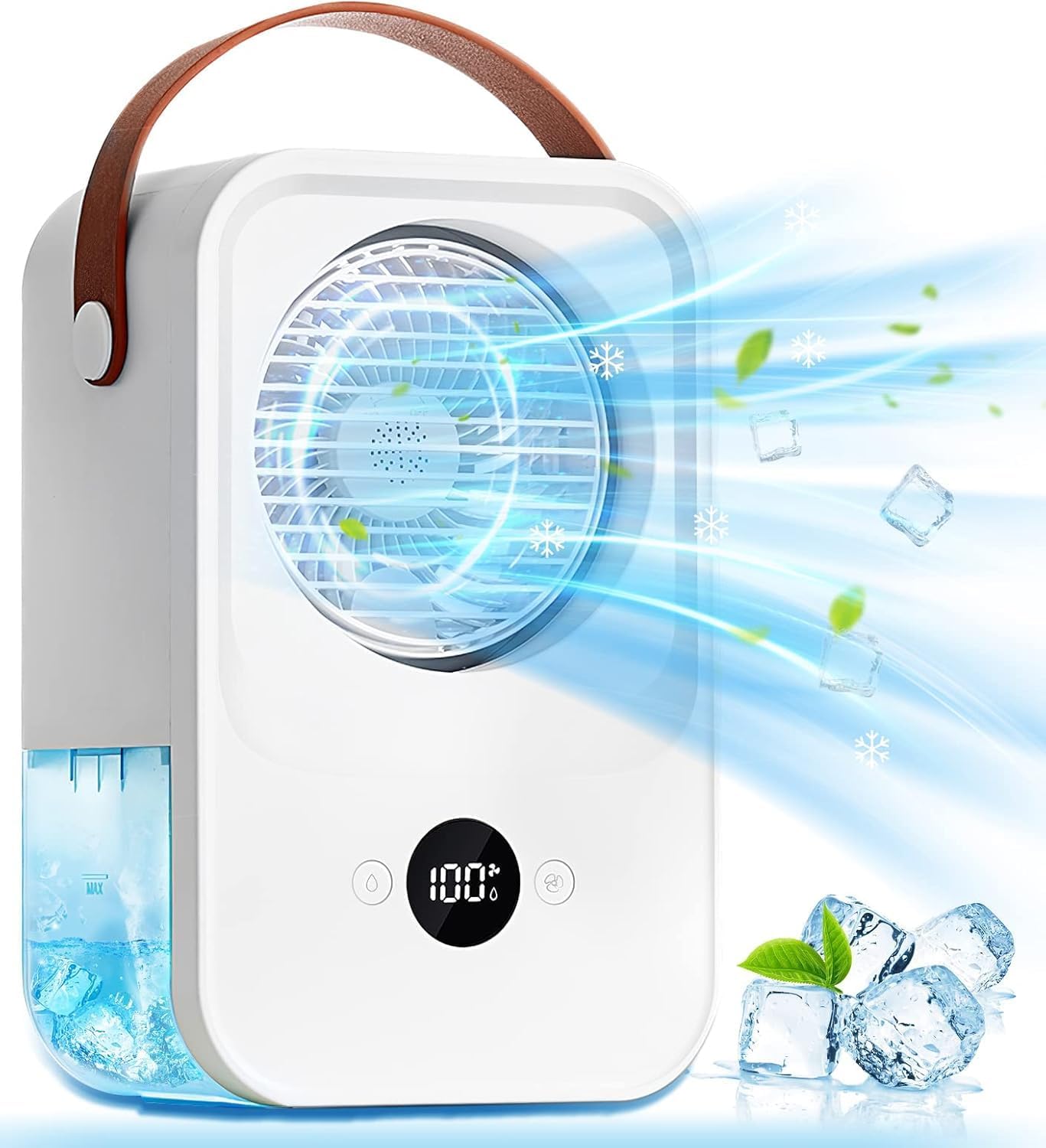 Portable 4-Speed Mini AC Fan with Voice Control