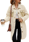 Fuzzy Fleece Jackets for Women Long Teddy Coat - Cozy Winter Layering