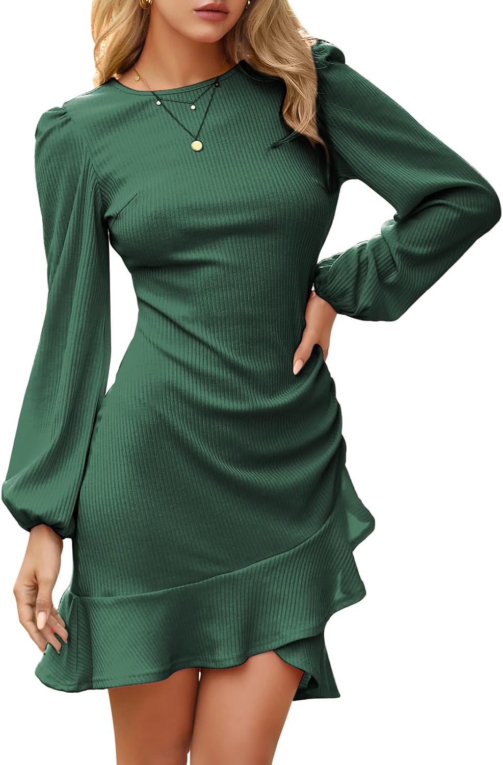 Byinns Women's Knit Sweater Bodycon Mini Dress for Parties