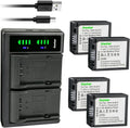 Kastar 4-Pack DMW-BLB13 Battery and LTD2 USB Charger - Portable Power