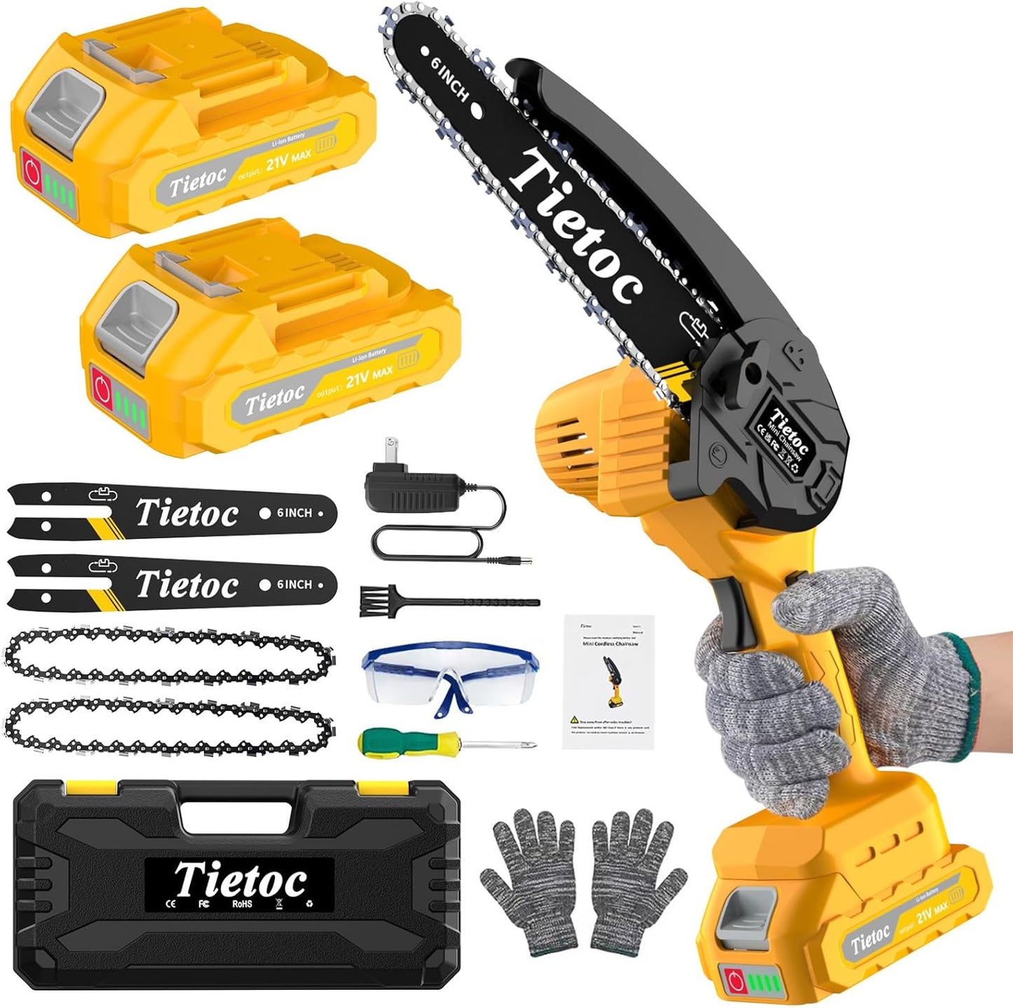 Electric Mini Chainsaw for Efficient Tree Trimming & Cutting