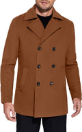 COOFANDY Men's Double Breasted Pea Coat Winter Overcoat - Classic