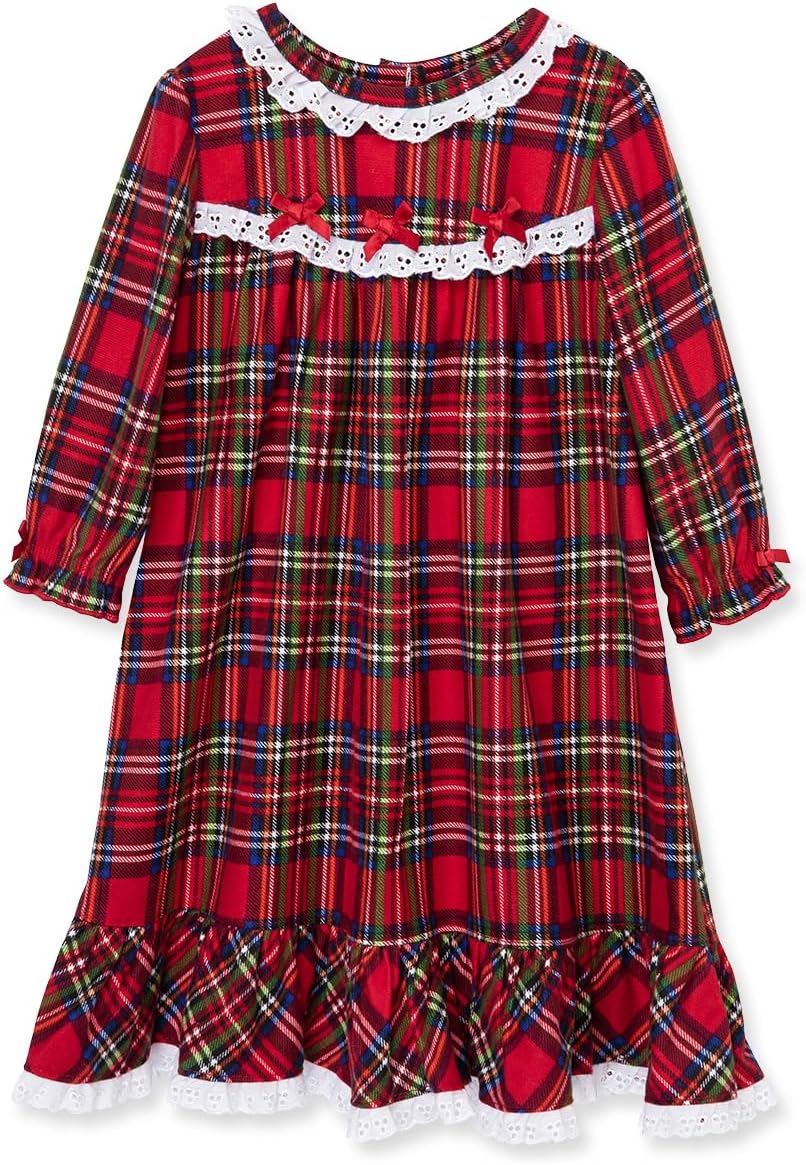 Little Me Christmas Matching Plaid Pajamas for Baby Boys and Girls