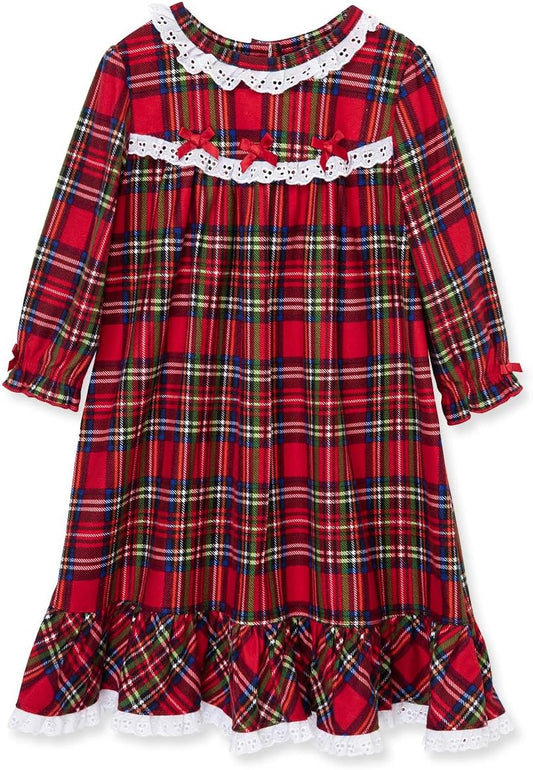 Little Me Christmas Matching Plaid Pajamas for Baby Boys and Girls