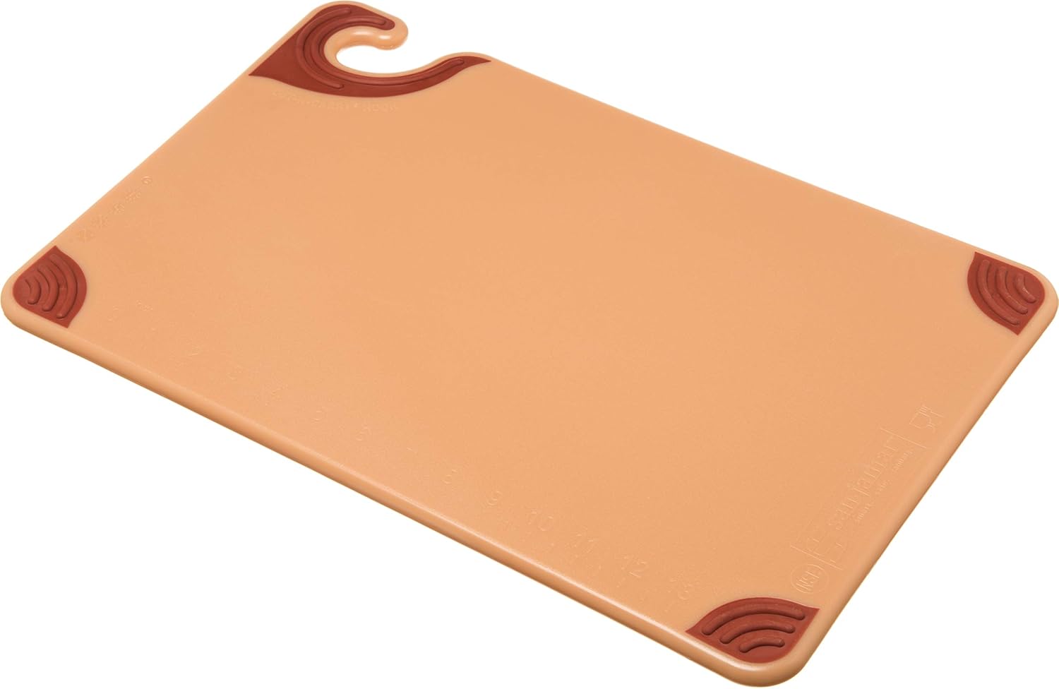 San Jamar Saf-T-Grip Plastic Cutting Board with Safety Hook