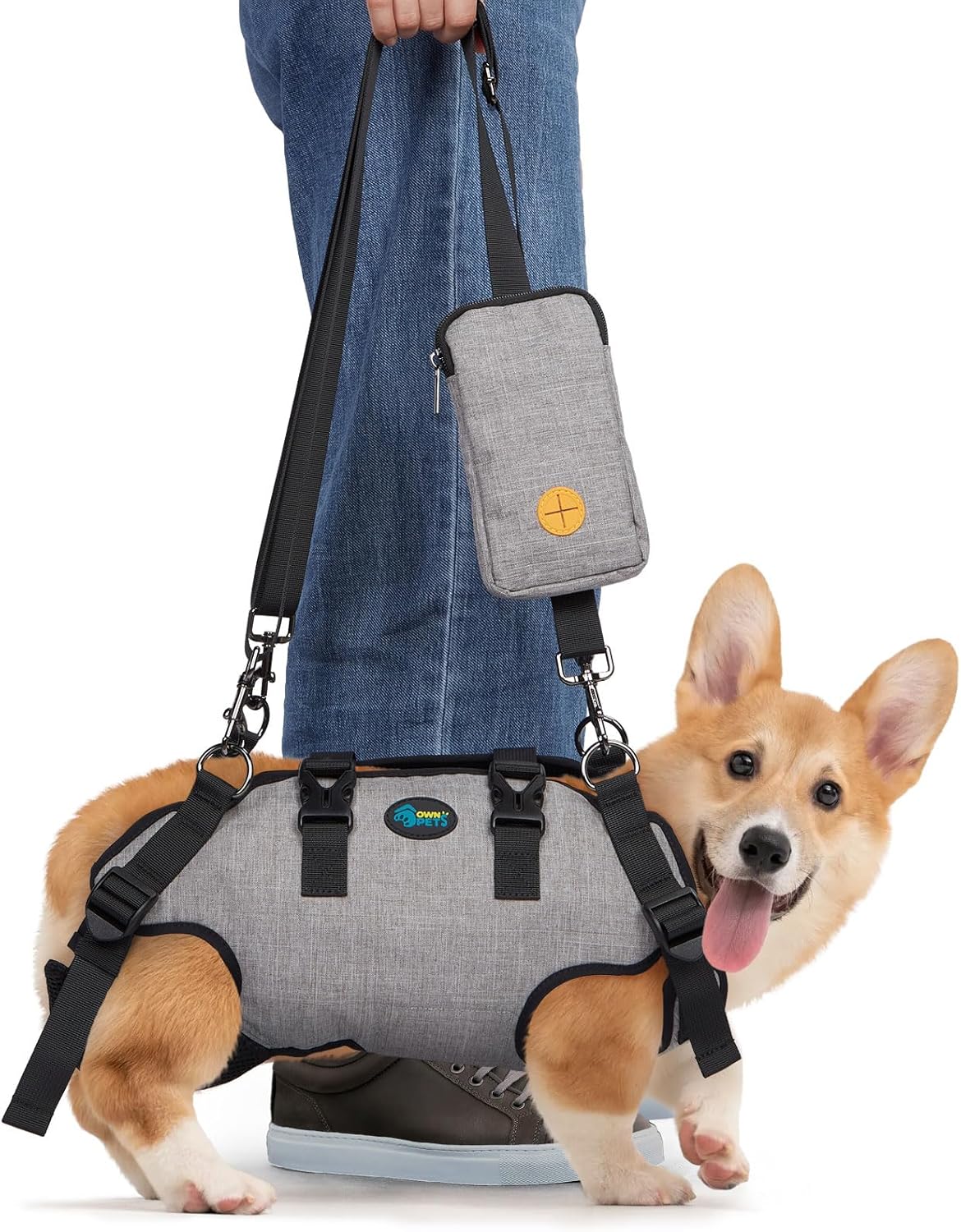 Ownpets Dog Sling Harness for Outdoor Support and Comfort