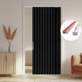 AJAZZ 100% Blackout Accordion Door Curtain - Foldaway Privacy