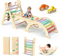 BlueWood Pikler Triangle Set 7in1 Foldable Baby Climber - Rainbow