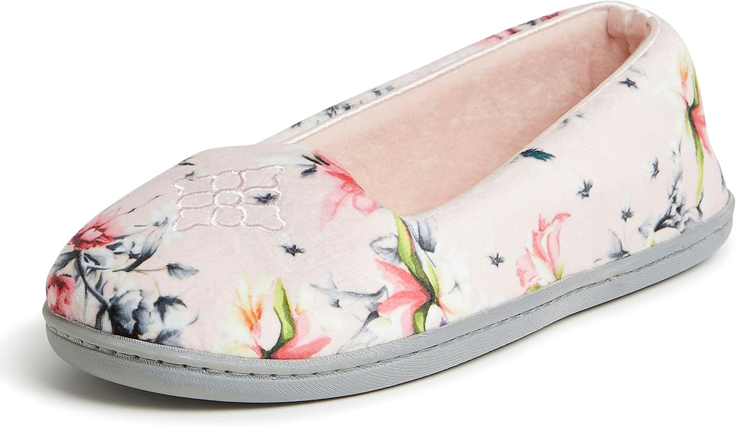 Dearfoams Women's Rebecca Cozy Loafer Slippers with Memory Foam