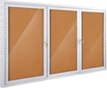 SWANCROWN Weather Resistant Enclosed Bulletin Board Cork Display 70x36
