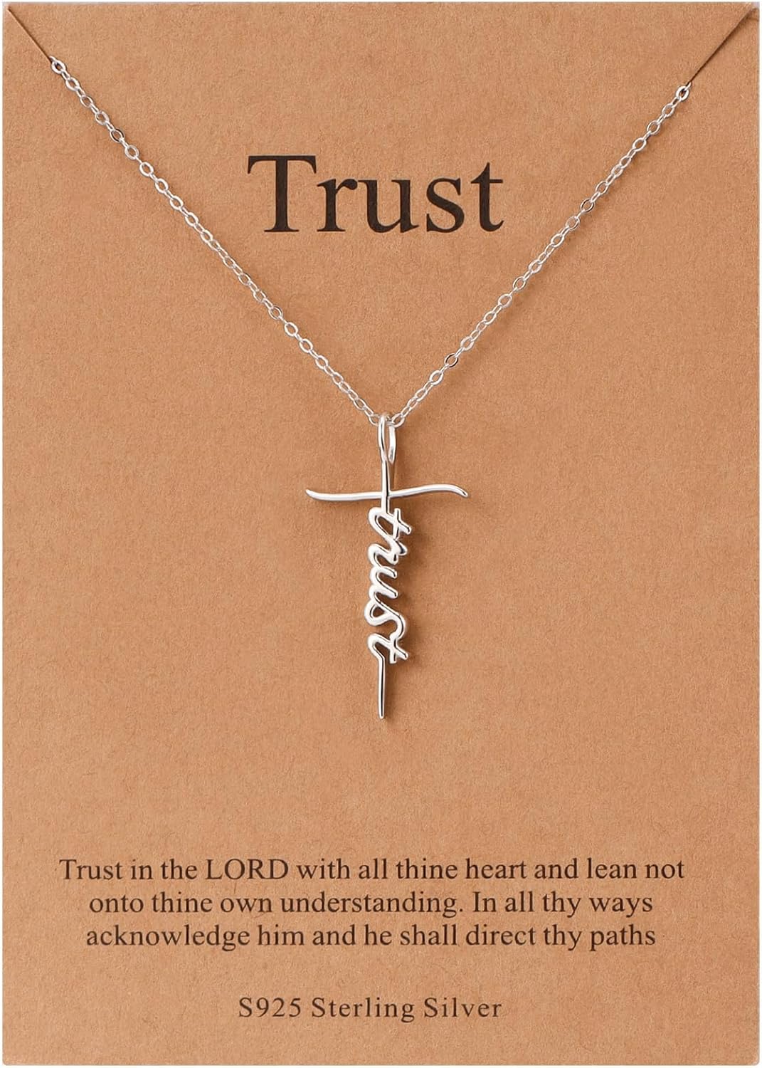 Lcherry Faith Cross Pendant Necklace for Women - Religious Jewelry