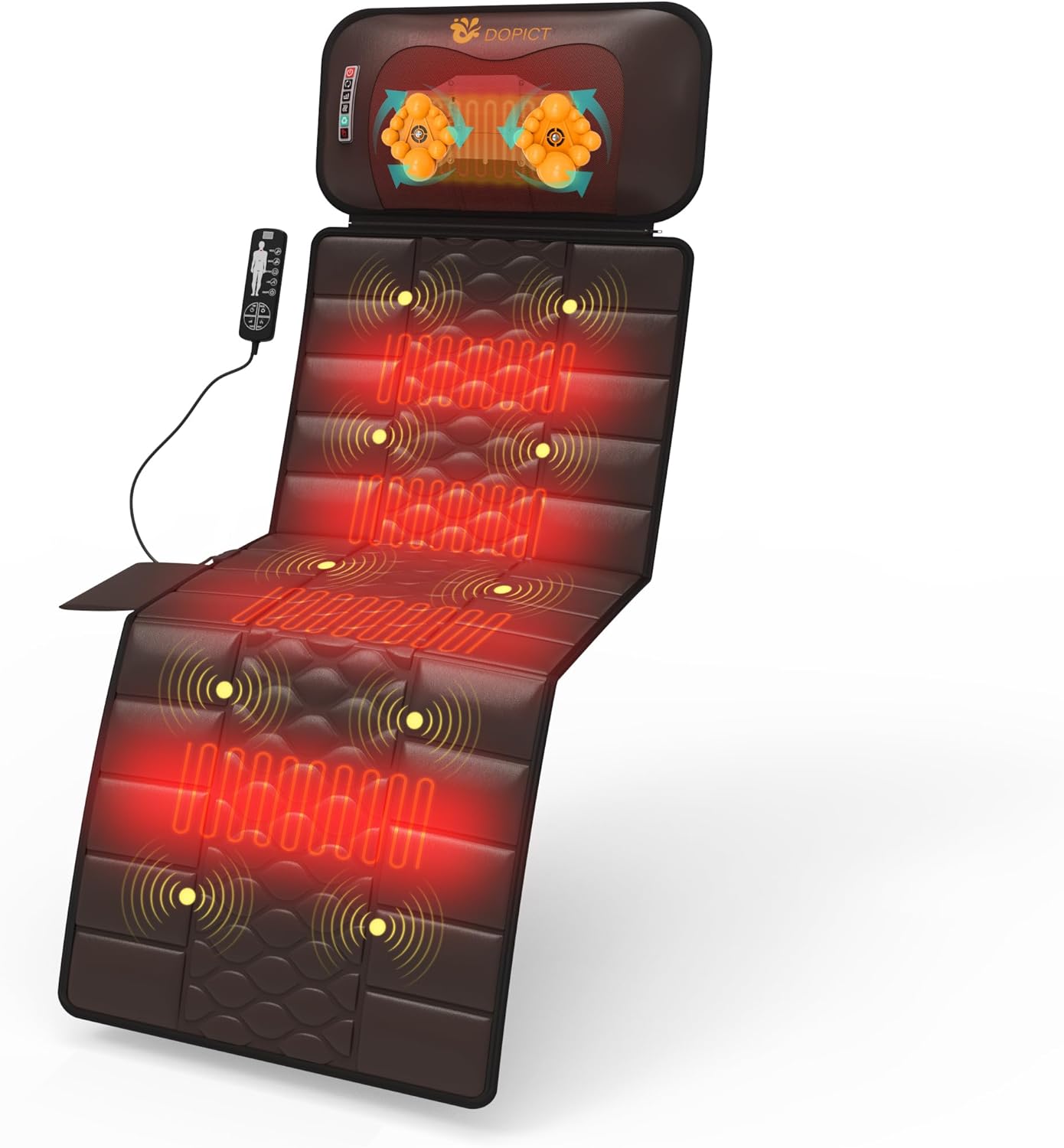 Full Body Massage Mat with 10 Vibrating Motors and Heating