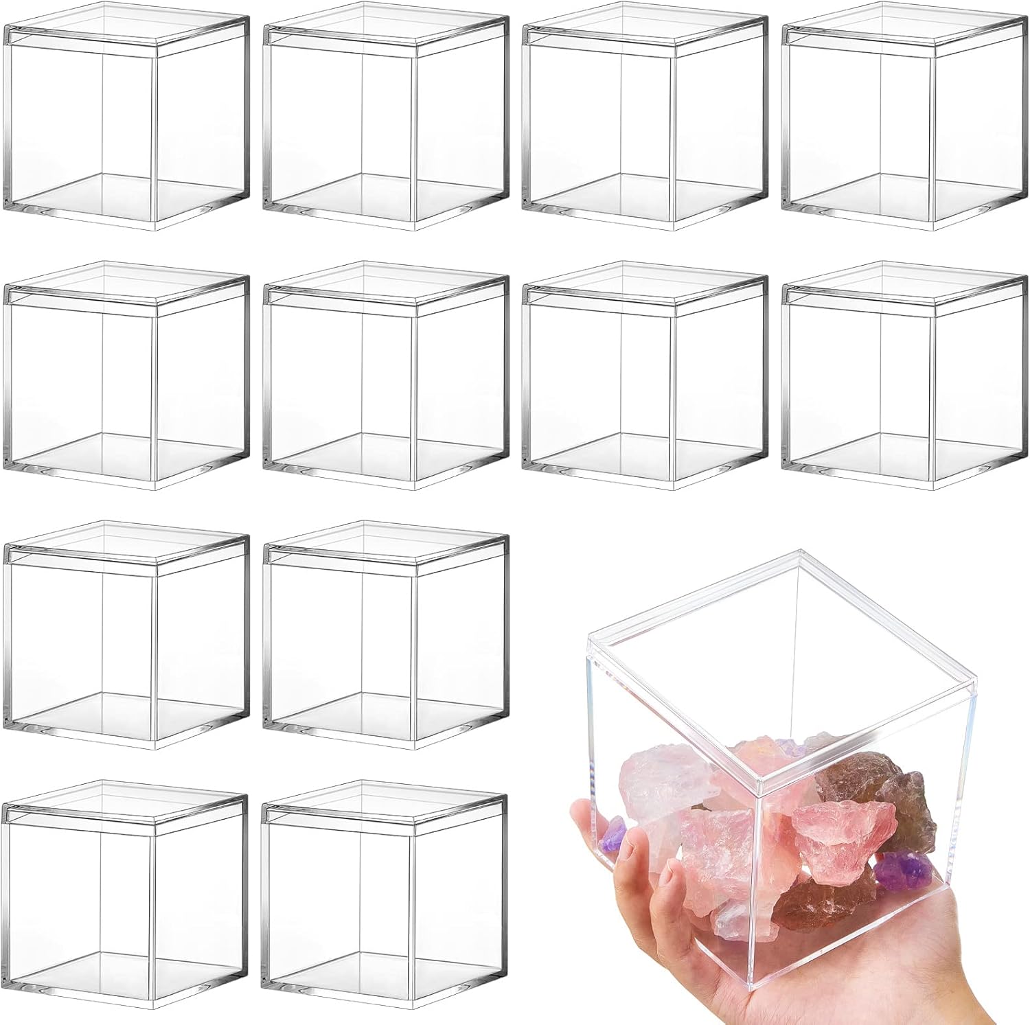 Clear Acrylic Box Set for Jewelry and Decorative Storage Needs
