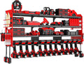 12-Drill Wall Organizer - Heavy-Duty Metal Storage Rack for Garage