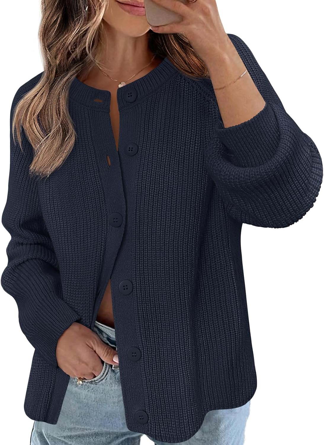 Chunky Knit Cardigan Sweater for Women - Stylish Fall Essential