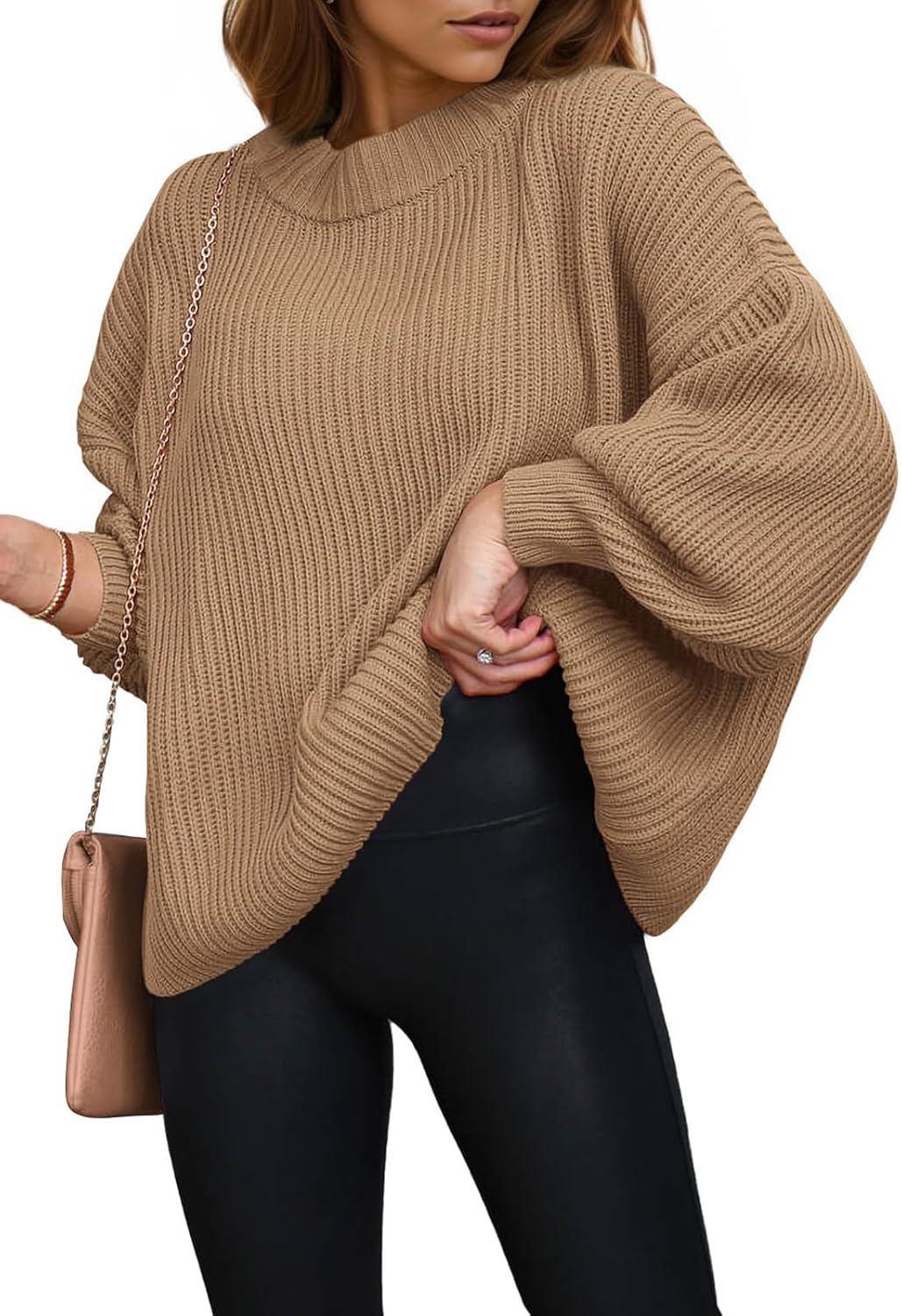 PRETTYGARDEN Womens Oversized Chunky Knitted Pullover Sweater