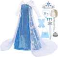 Princess Elsa Dress for Girls Sequin Costume - Complete Accessory Set