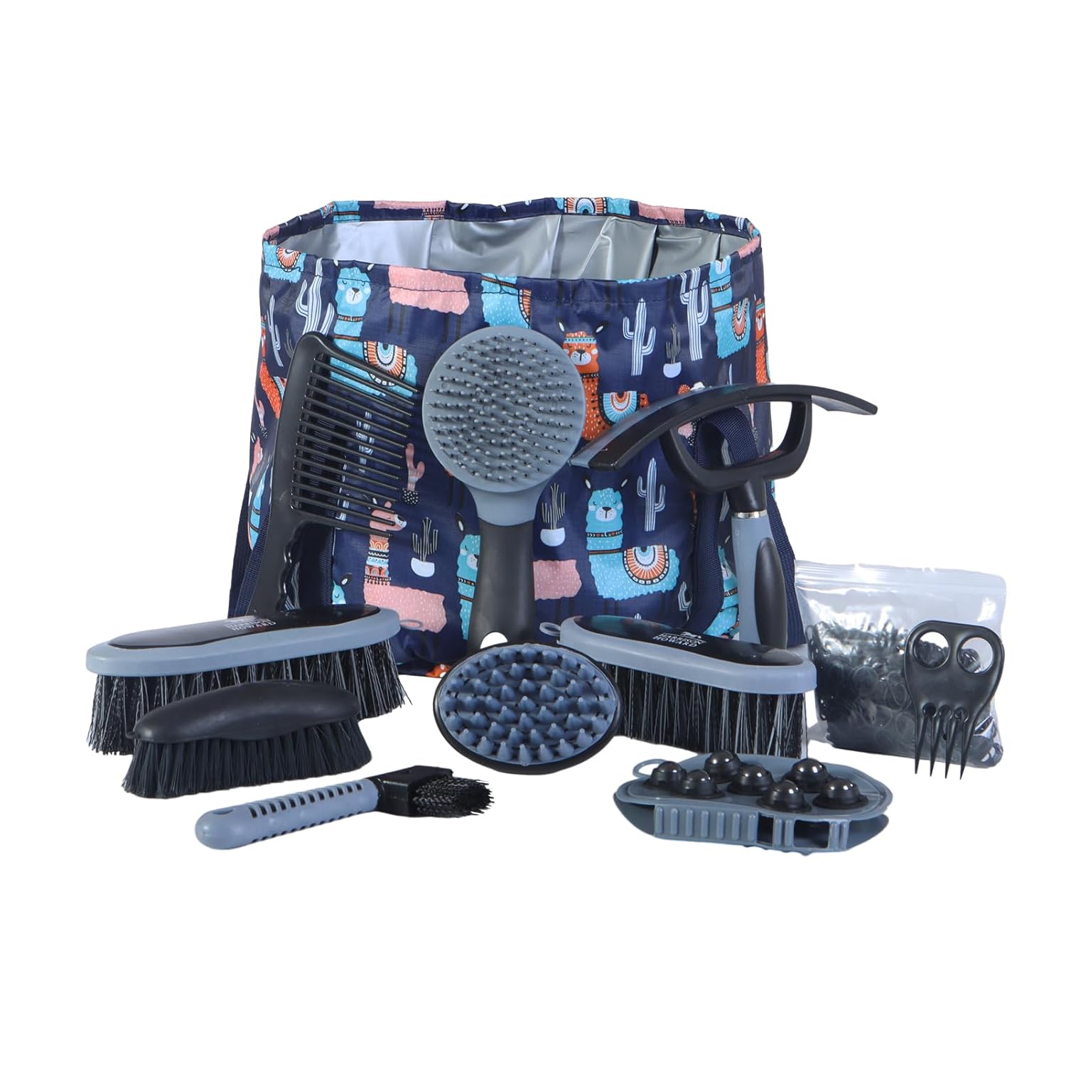 Harrison Howard Horse Grooming Kit 9-Piece Equine Care Set