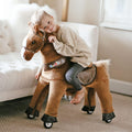 WondeRides Ride on Horse Pony Cycle Toy - Plush Mechanical Ride-On