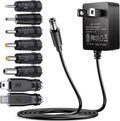 5V 2A Power Supply Adapter 10W with 8 Interchangeable Tips - Versatile