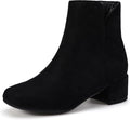 Girls Ankle Boots Side Zipper Dress Boots - Square Toe Style