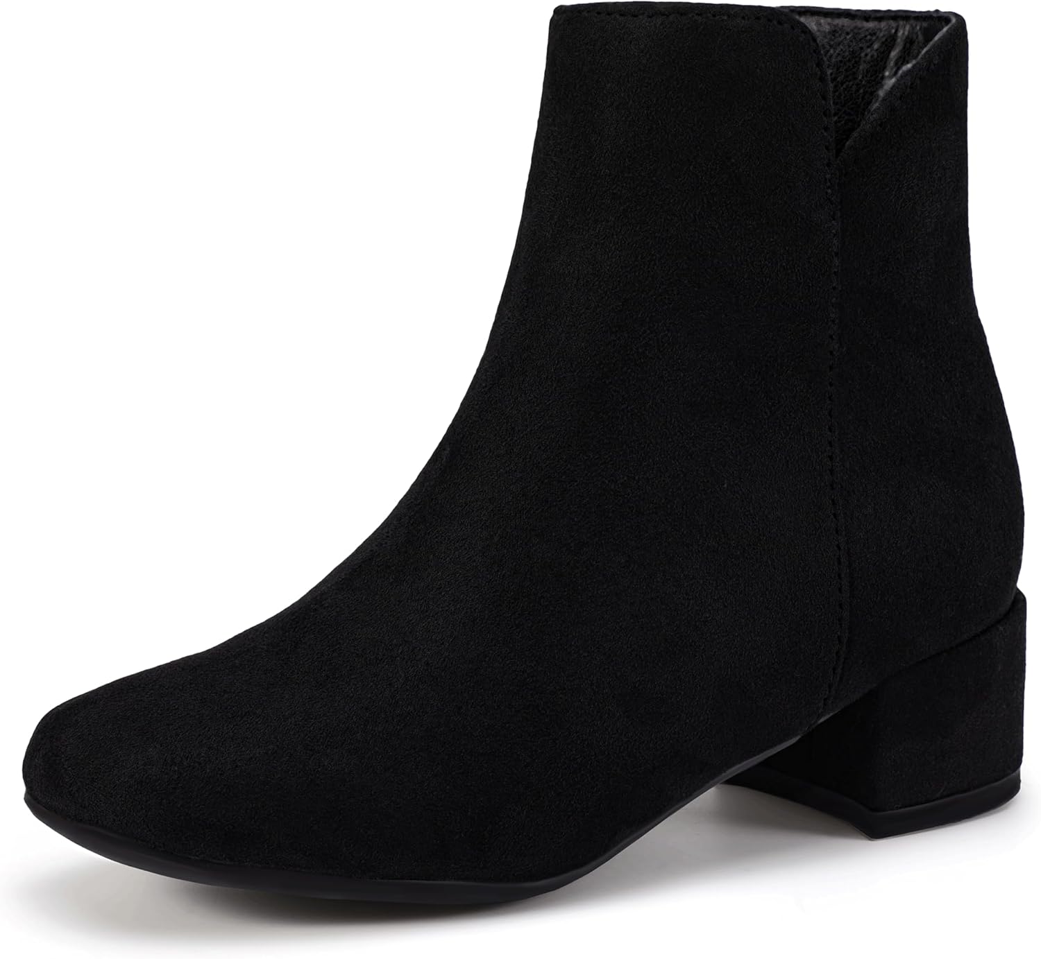 PANDANINJIA Girls Ankle Boots with Side Zipper for Kids