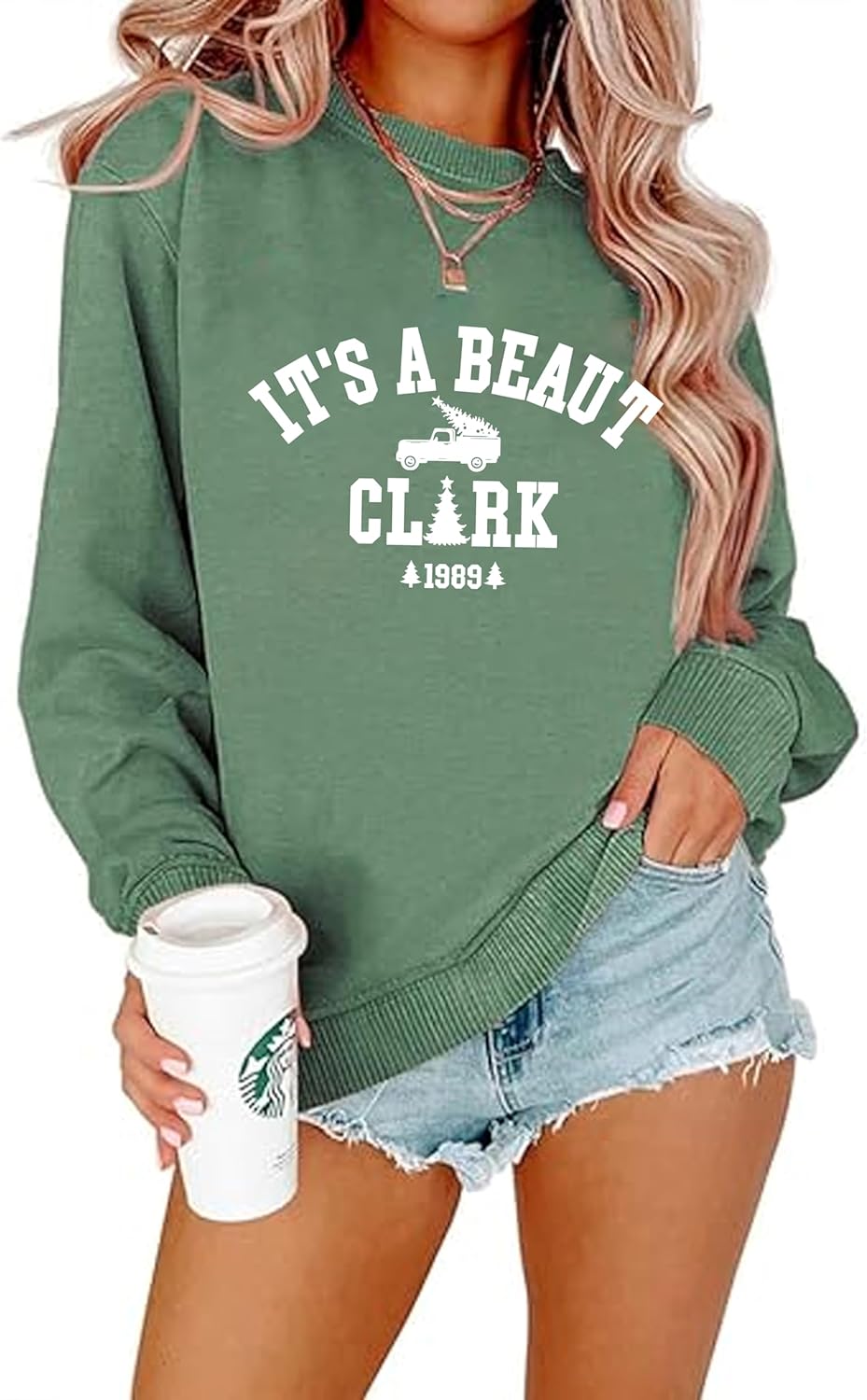 Festive Beaut Clark Xmas Crewneck Sweatshirt