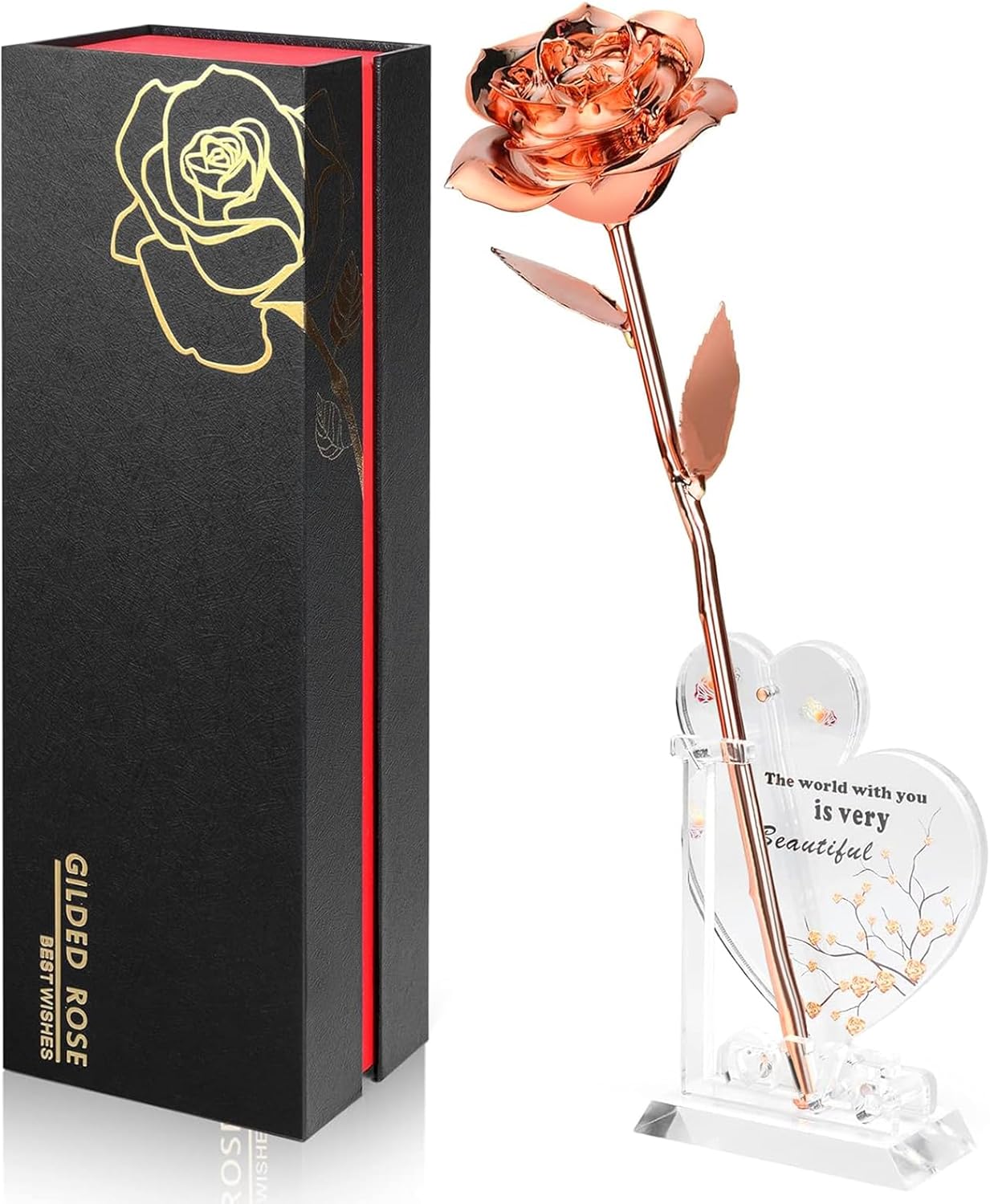 Gold Dipped Infinity Rose Lasts Forever as Unique Gift for Her