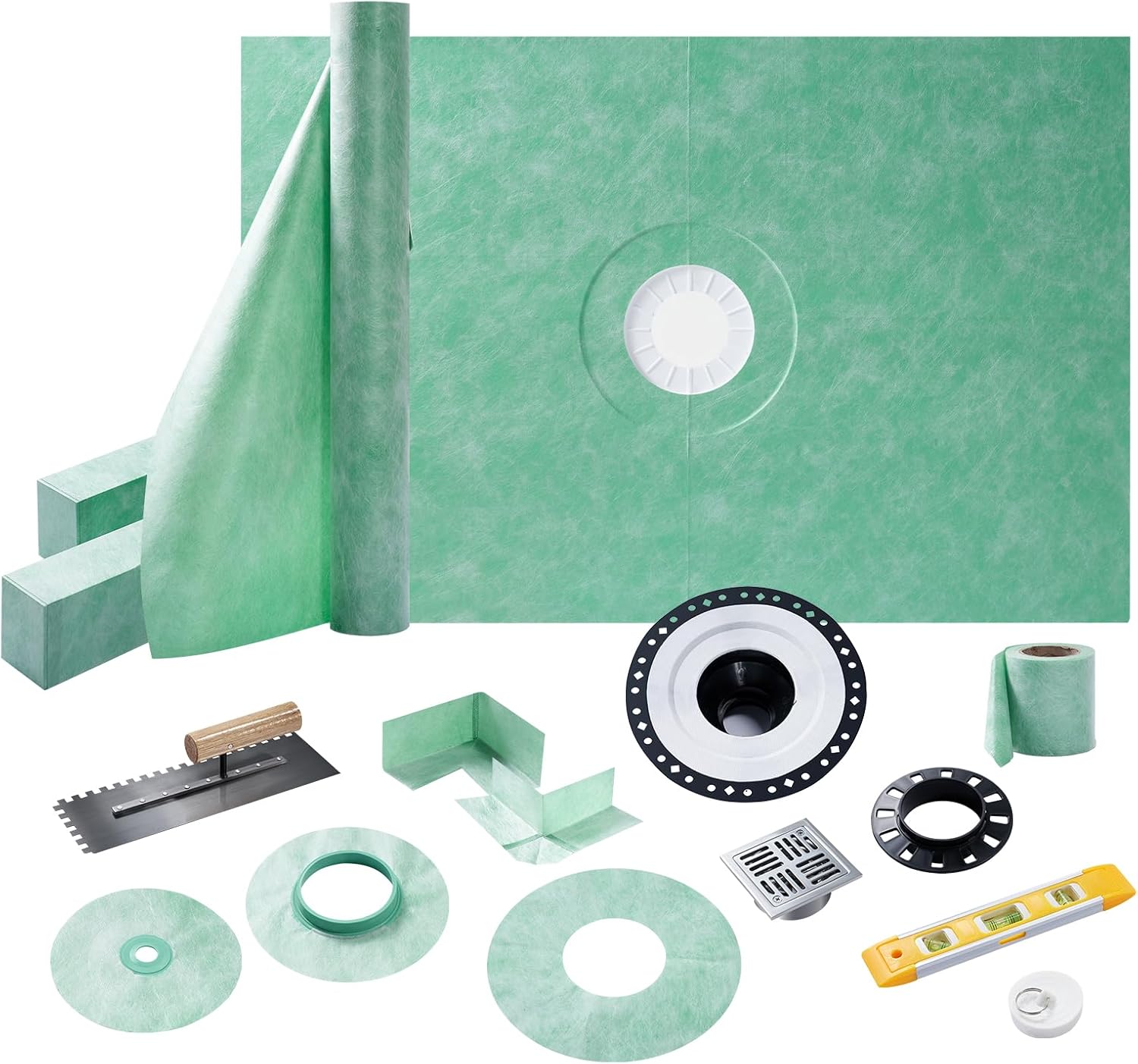 Albott Shower Curb Kit for Efficient Drainage and Easy Setup