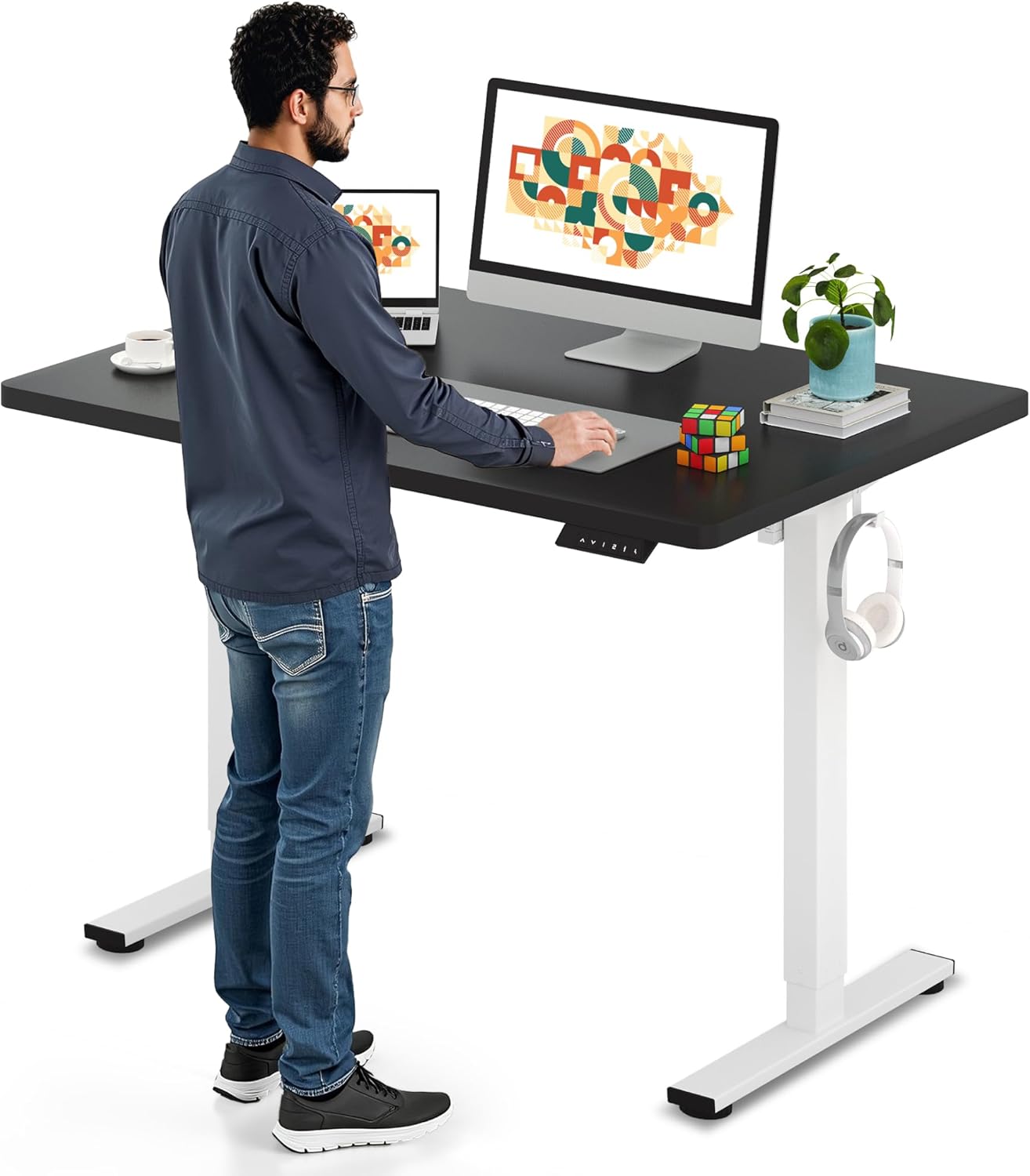 Electric Standing Desk with Height Adjustable Features for Comfort