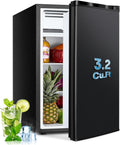 3.2 Cu.Ft Compact Refrigerator with Freezer - 7 Temperatures