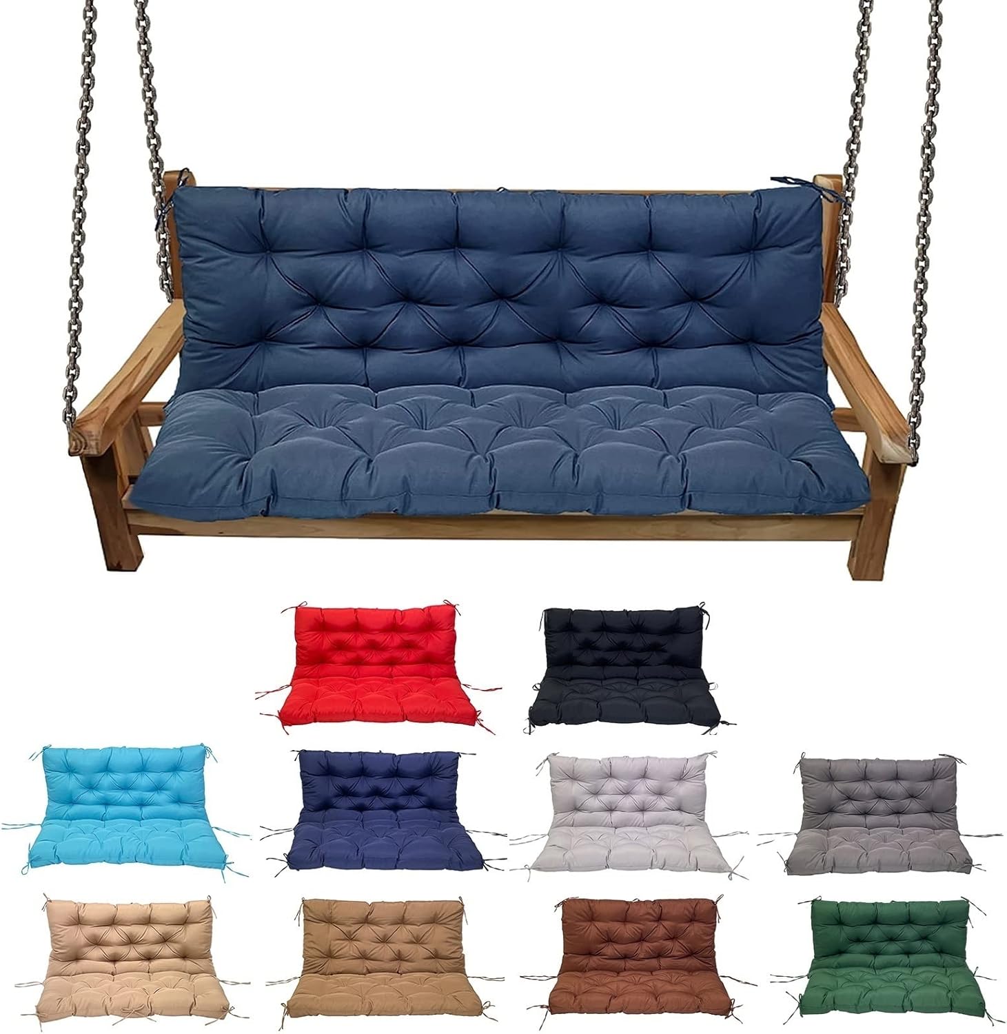 Swing Cushion Replacement for Outdoor Porch Waterproof Comfort