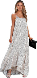BTFBM Women Casual Summer Spaghetti Strap Maxi Dress - Flowy Boho