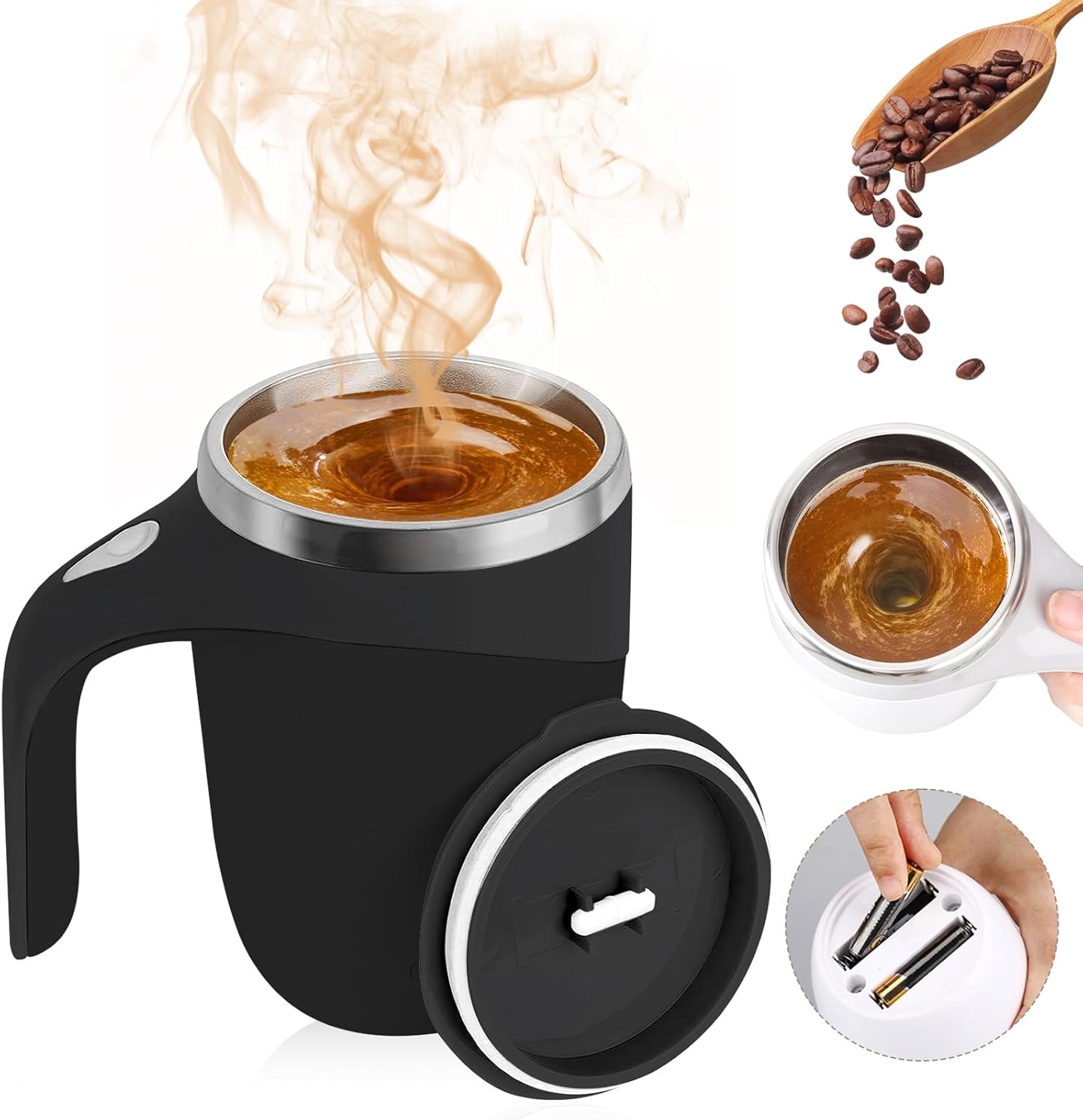 Rechargeable Self-Stirring Coffee Mug - Effortless Mixing!