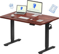 48 in Mahogany One-Piece Standing Desk - Electric Height Adjustable