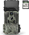Trail Camera Solar Powered Game Camera 4K 30MP - Long-Run Outdoor Cam
